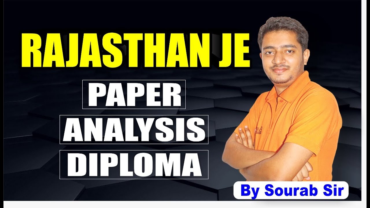 Rajasthan JE Paper Analysis Diploma | EverExam | Sourab Sir #civil_engineering