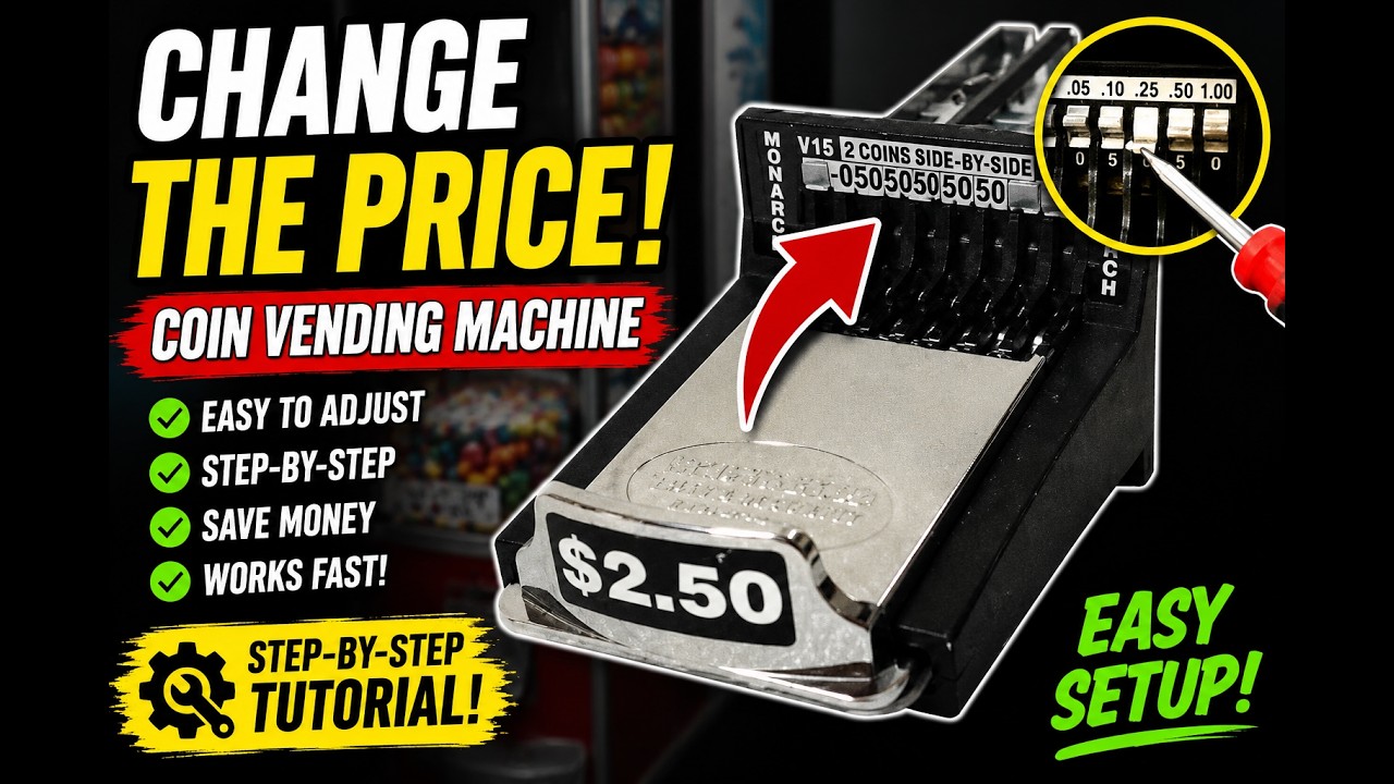How to change the price on a coin slot vending machine