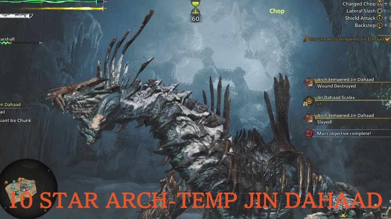 Monster Hunter Wilds: 10 Star Arch-Temperd Jin Dahaad, No Carts, Solo, Sword n Shield