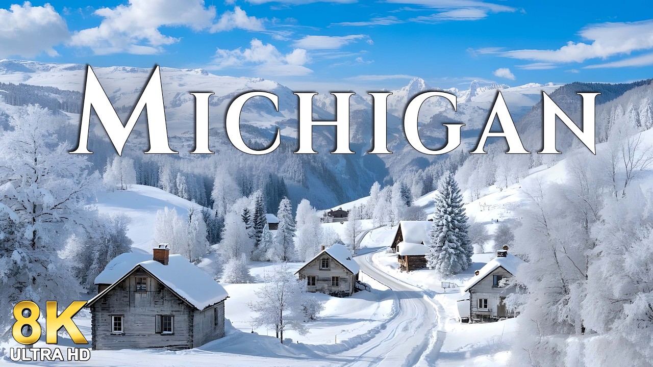 8K UHD Michigan Snowscapes: Frozen Coastlines & Majestic Winter Forests
