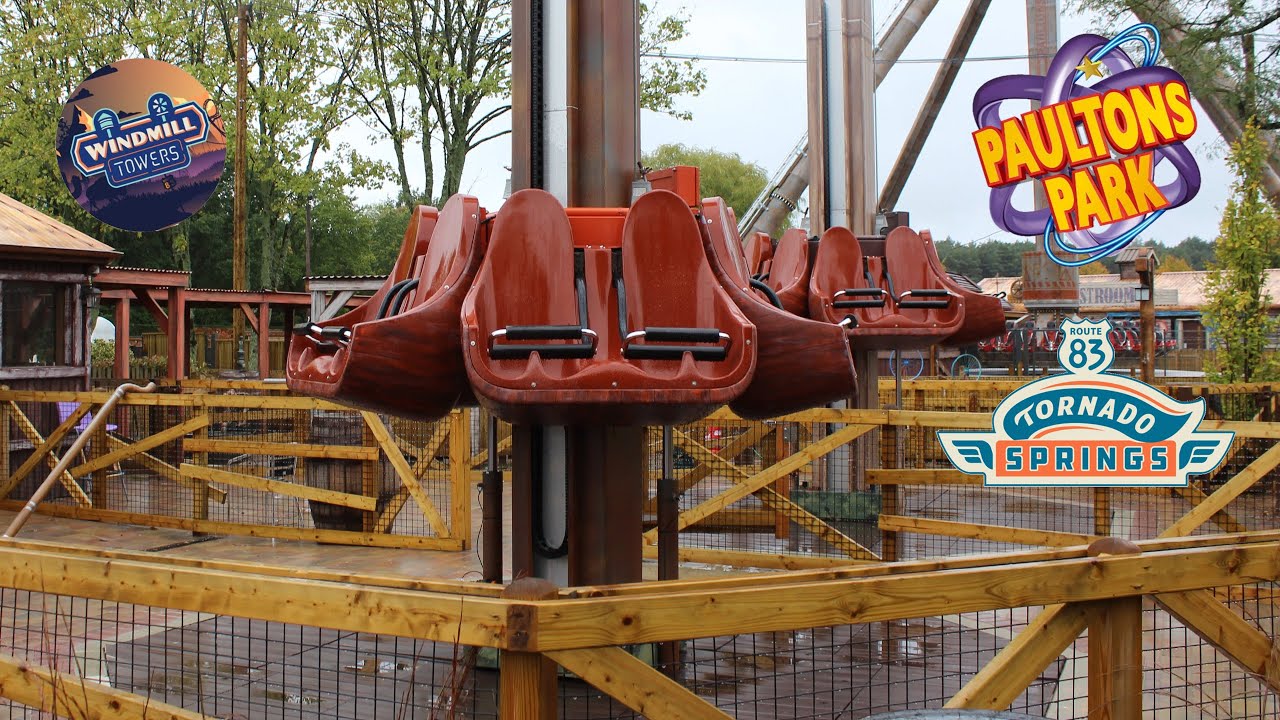 Windmill Towers New Drop Tower Testing in Tornado Springs at Paultons Park