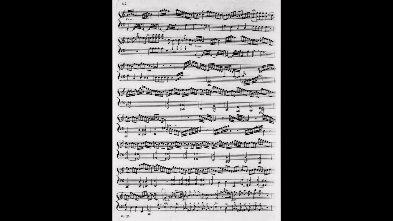 1st Movement of Harpsichord Concerto in C major, Op. 15  by Johann Schobert (18th century score)