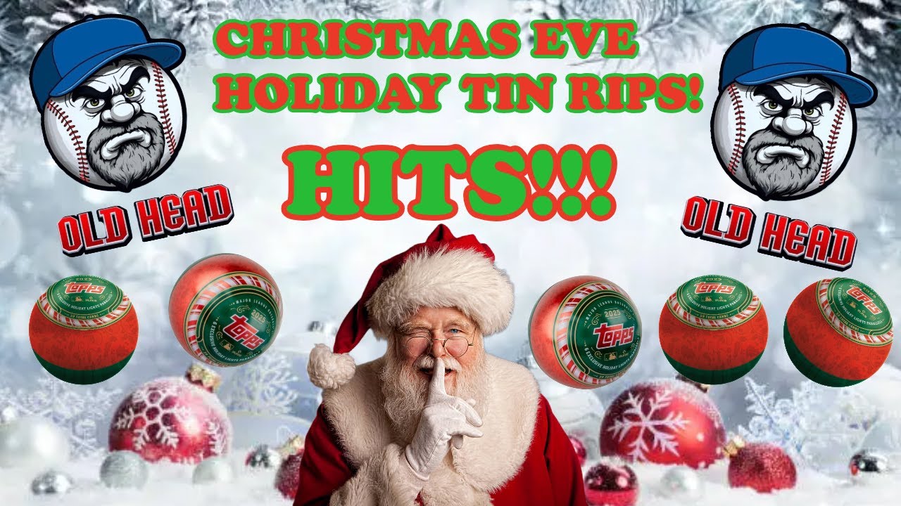 Рождественская бейсбольная коллекция Topps Holiday Baseball 5, 5 штук, 2025 год, в жестяной короб...