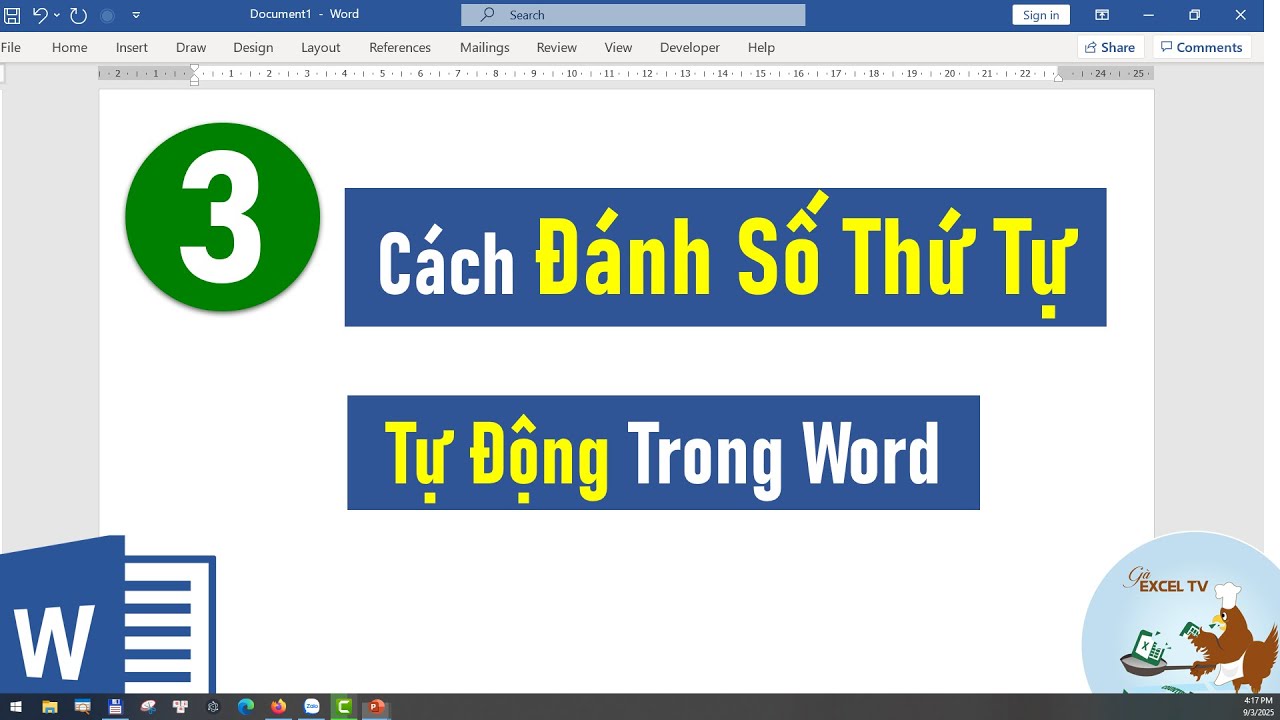 3 Cách đánh số thứ tự tự động trong Word