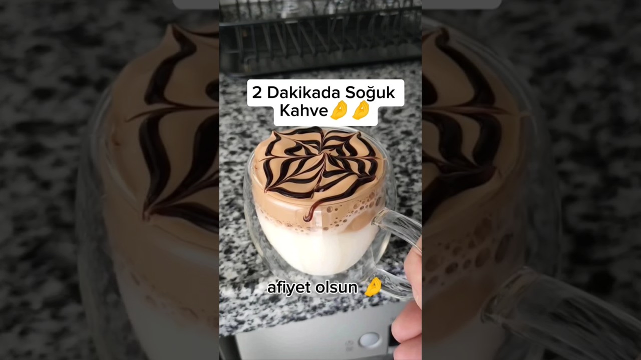 Sadece 2 Dakikada Soğuk Kahve Tarifi👌#keşfet #shorts #youtubeshorts #soğukkahve