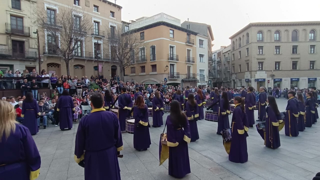 2024-03-23 Tamborrada Monzón J. Calderón - 05.Real Cofradía Nuestro Padre Jesús Nazareno de  Huesca