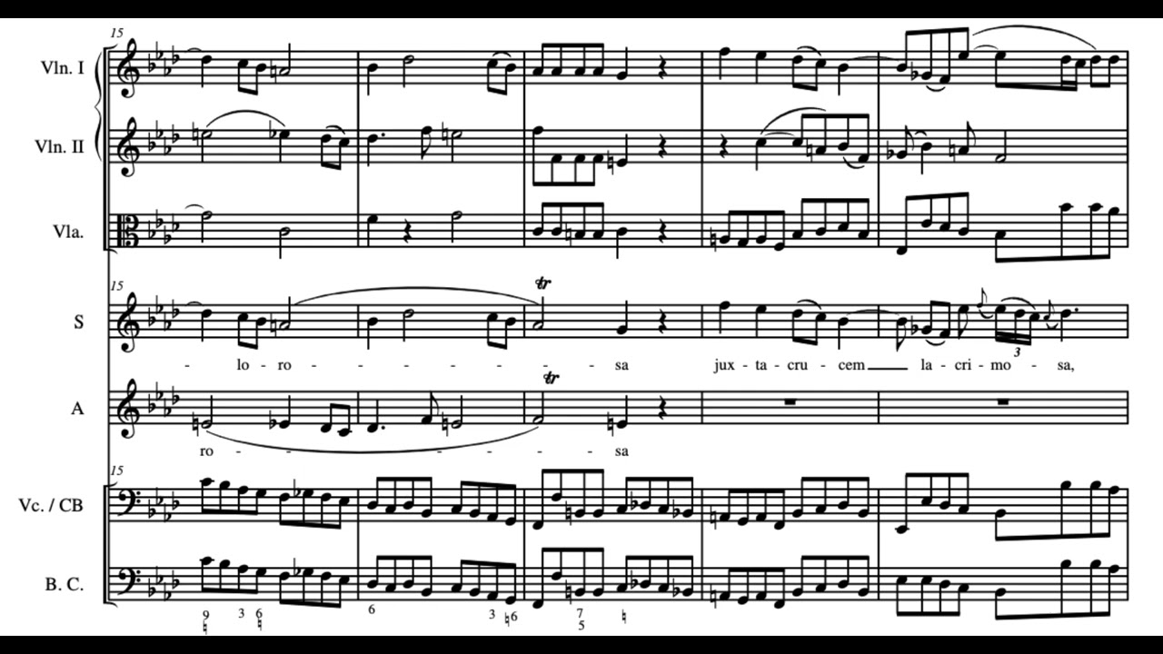 Stabat Mater Dolorosa (G. Pergolesi) Score Animation