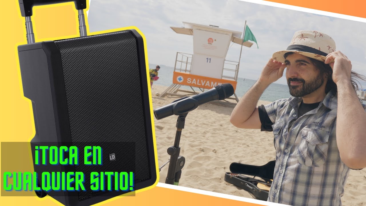 ¡Me monto un BOLO en la PLAYA! | LD SYSTEMS ANNY10, amplificador portátil con baterías