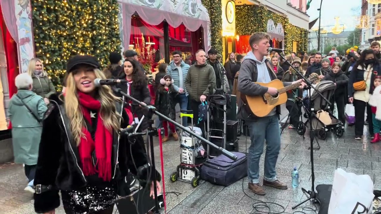 Fairytale Of New York - The Pogues Kyla Belle and Dylan Harcourt busking cover
