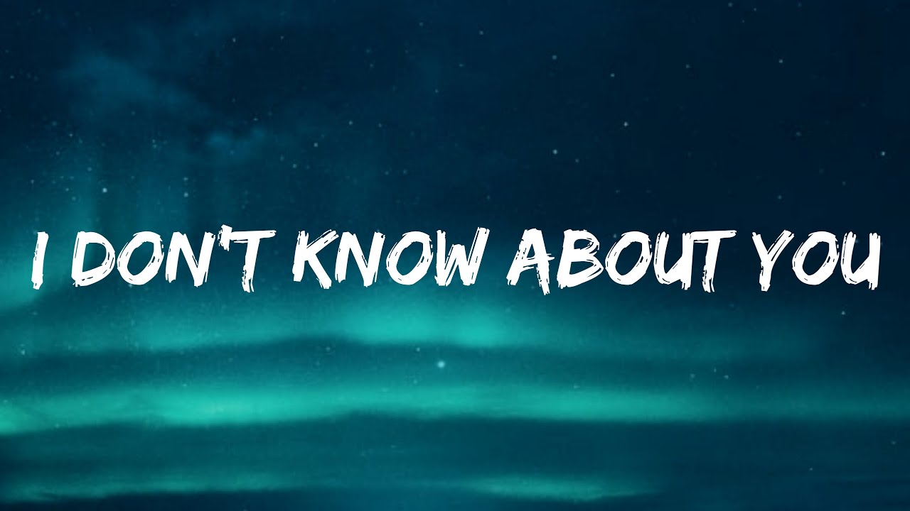 Chris Lane - I Don't Know About You (Lyrics)