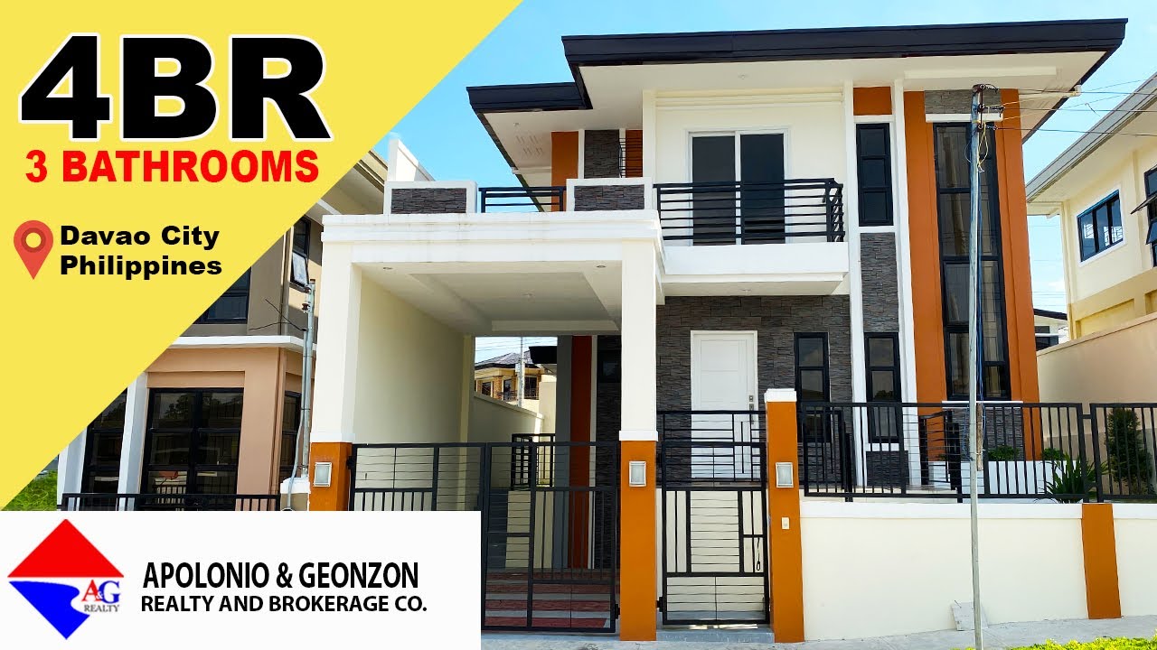 Beautiful 4 Bedrooms 2 Storey House Design For Sale in Davao City, Philippines