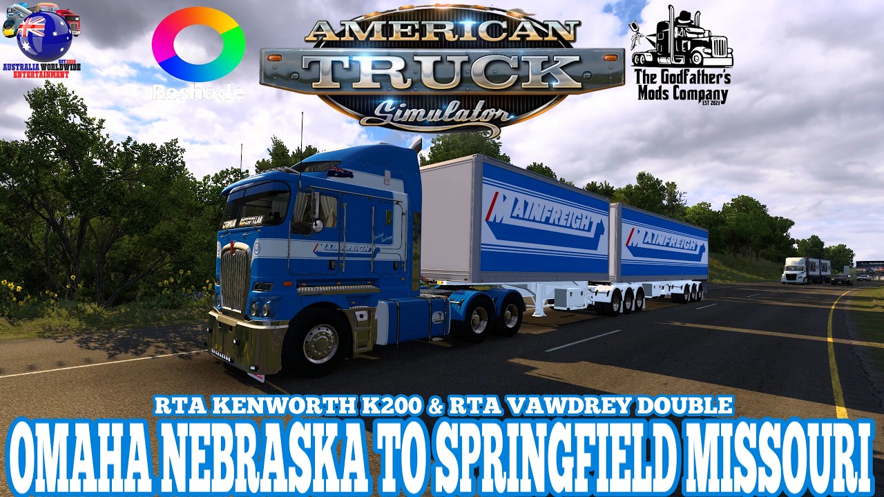 ATS 1.58 | Omaha Nebraska To Springfield Missouri #scssoftware #trucks #videogames