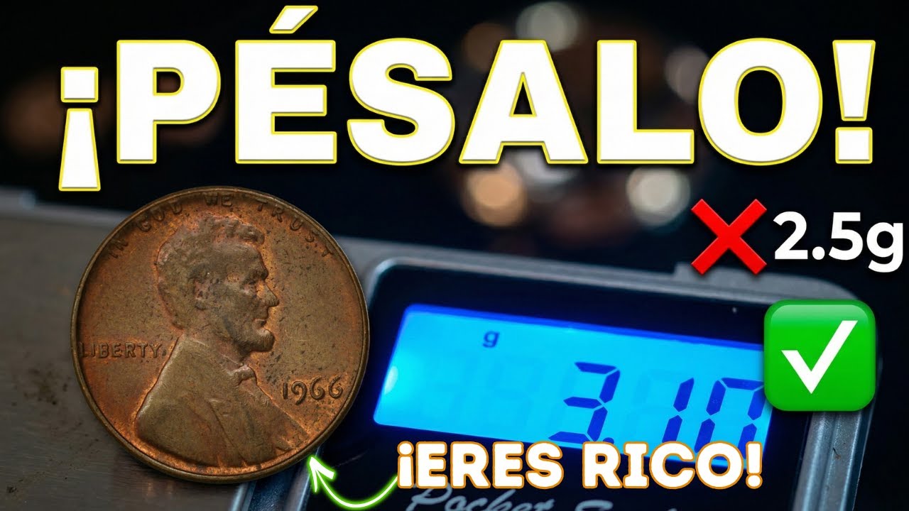 Si tu centavo de 1966 pesa ESTO... ¡Eres rico!