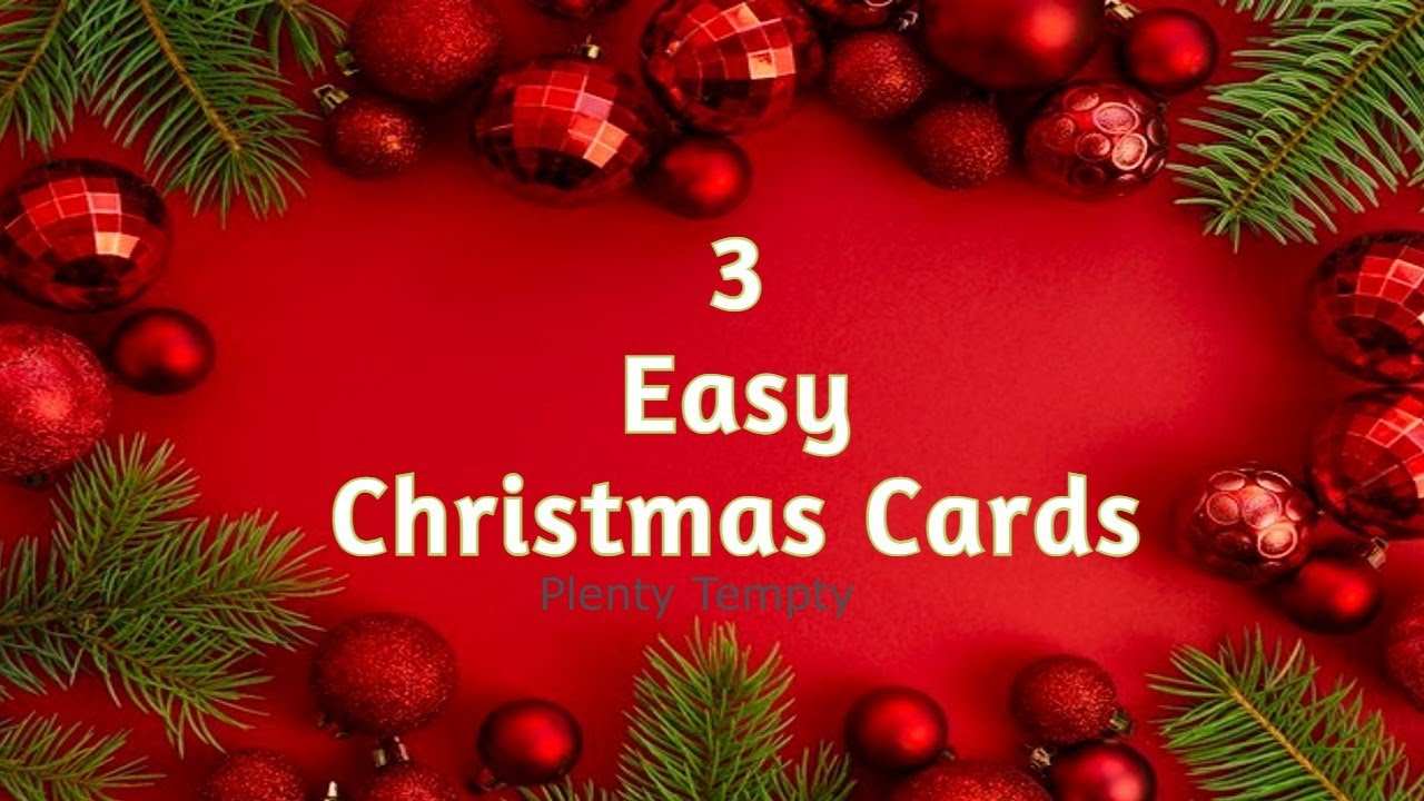 3 Christmas Card Making Ideas / Easy Christmas Greeting Cards / How To Make Christmas Card / Crafts