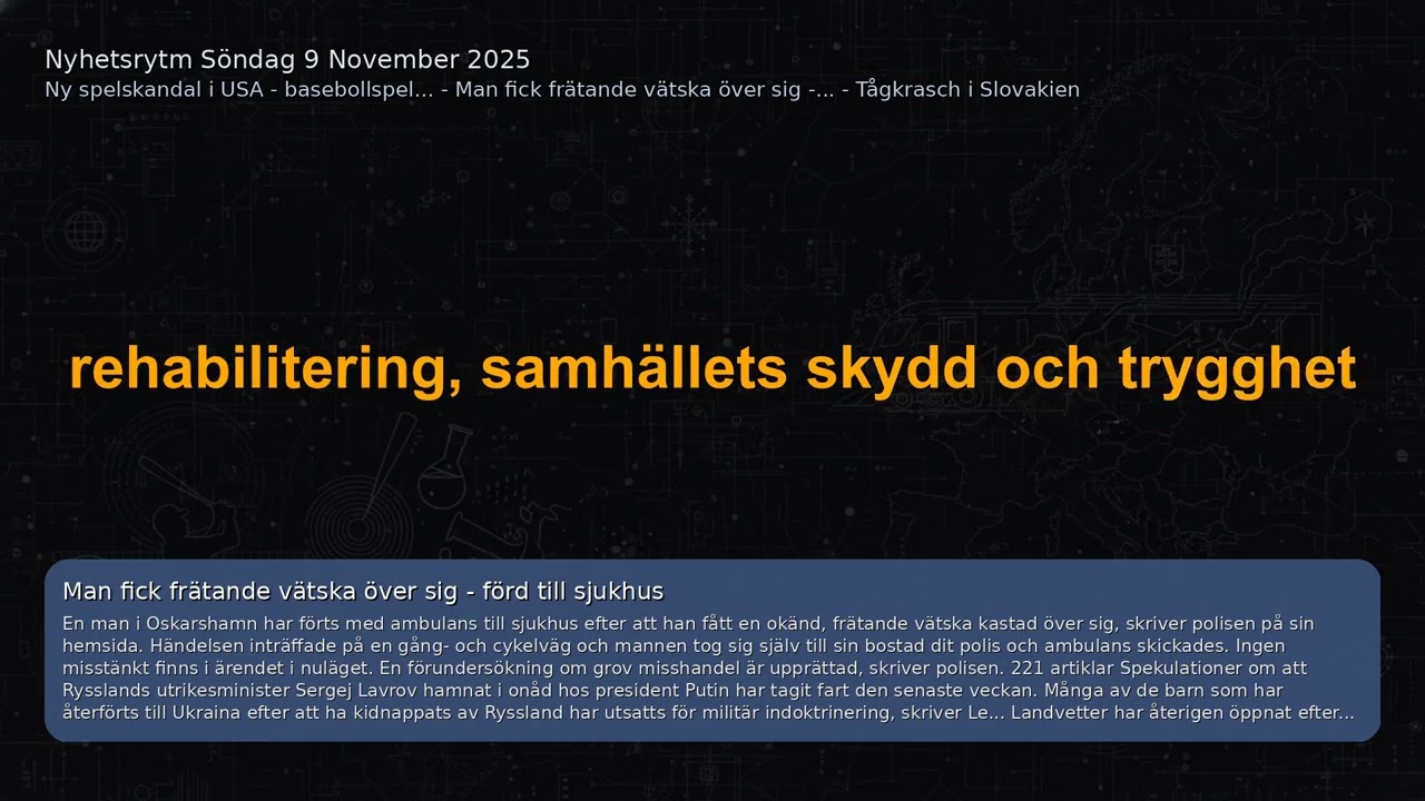Nyhetsrytm 9 Nov 2025 NySpelskandalIUsaBasebollspelareGripen &bull; ManFickFr&auml;tandeV&auml;tska&Ouml;verSigF&ouml;rdTill&hellip;