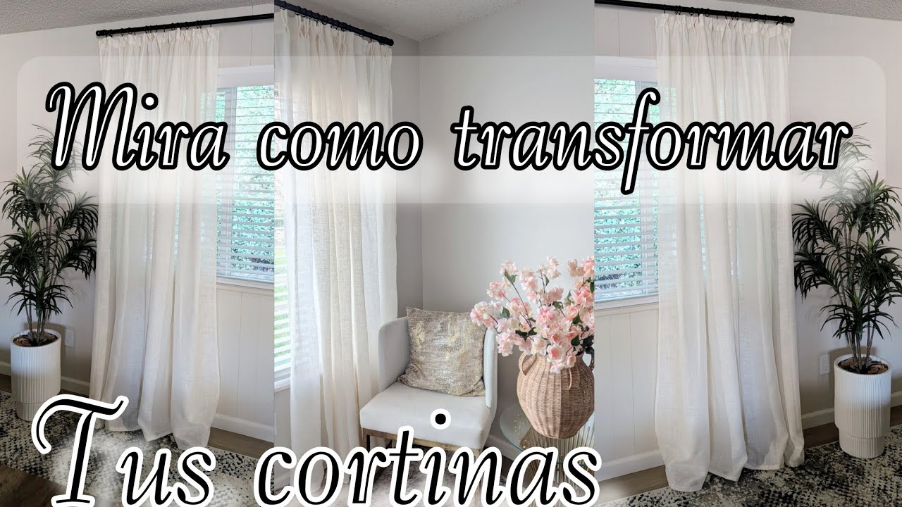 Diy-Cortinas de tela/Mira como transforme mis cortinas.
