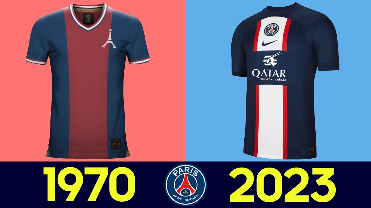 The Evolution of Paris Saint-Germain Kits 2022/23 | All PSG Jerseys in History 22-23 (2022)