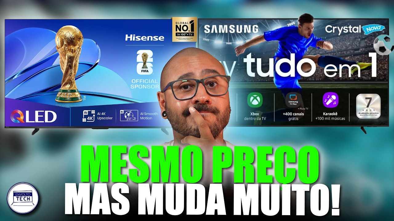 Qual é a MELHOR TV Samsung Crystal U8600F ou Hisense Qled Q6Q? Comparativo!