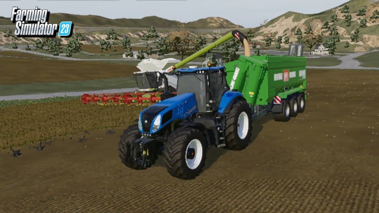 Cosechando Soja, Guardando Pales & Vendiendo Leche! FS23 [Map Amberstone] Timelapse Ep#35