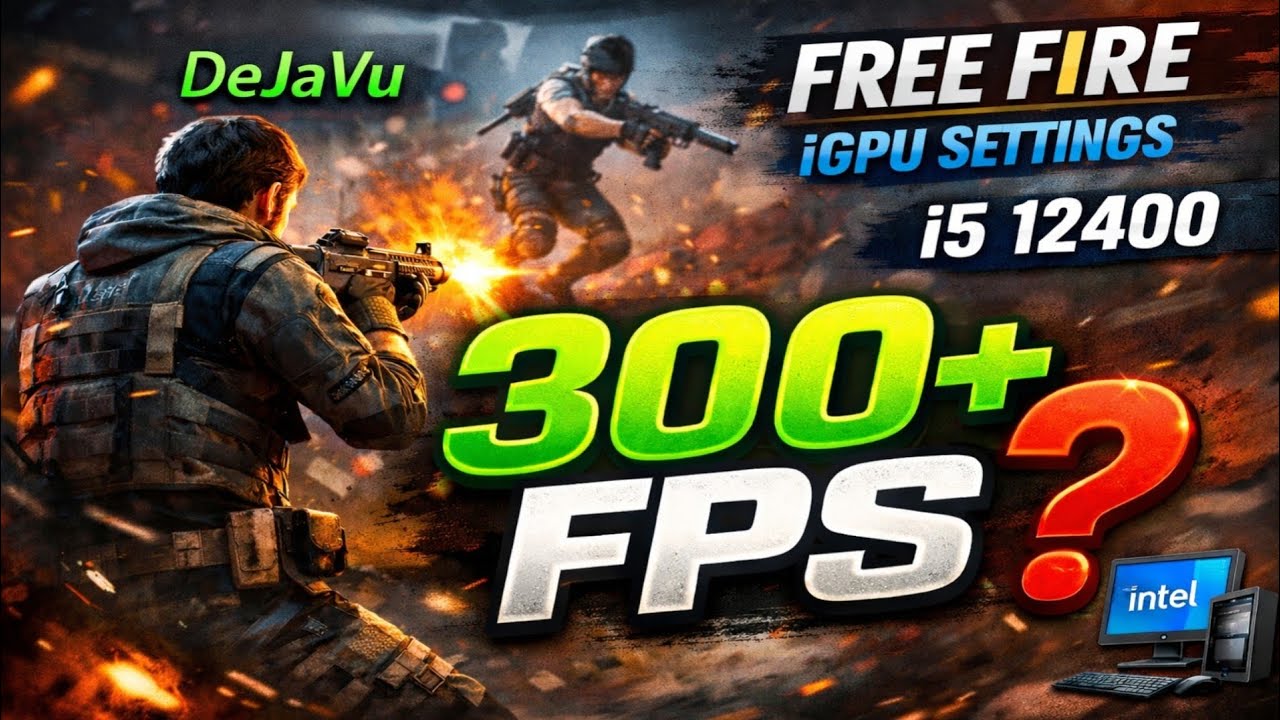 i5 12400 iGPU 😱 Free Fire 300+ FPS? | Best Settings l DeJaVu 