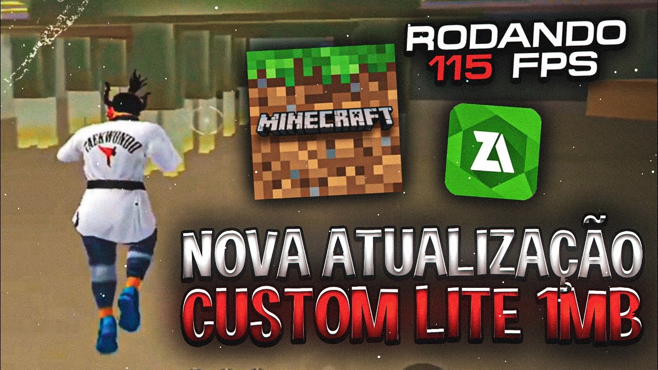PARA TODOS CELULARES!] CUSTOM LITE FREE FIRE COM 1 MB GRÁFICO DE MINECRAFT DA NOVA ATUALIZAÇÃO