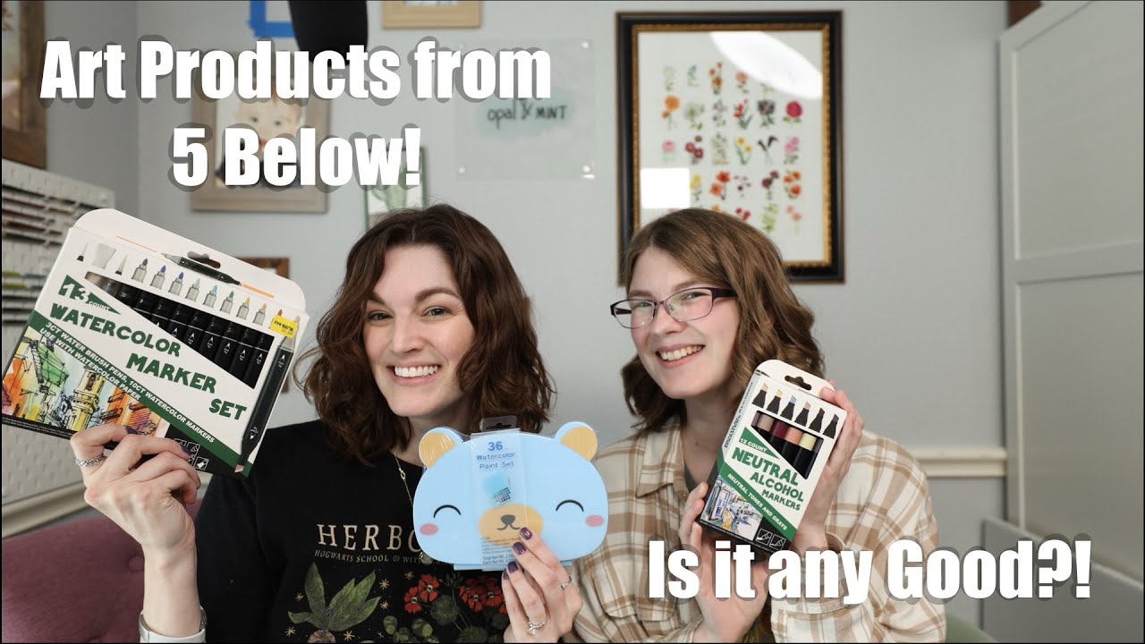 Testing Five Below Art Supplies - Watercolors, Alcohol Markers, and Watercolor Markers
