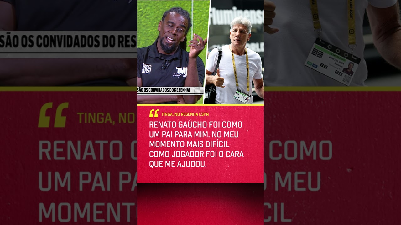 Tinga, &iacute;dolo do Inter, RASGA ELOGIOS a &iacute;dolo do Gr&ecirc;mio! 🇦🇹🤝🇪🇪 #shorts