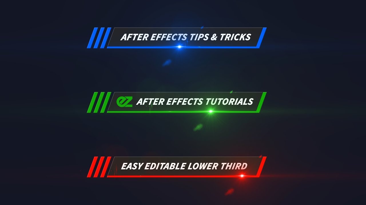 How To Create A Color Line Lower Third, After Effects Tutorial & Template