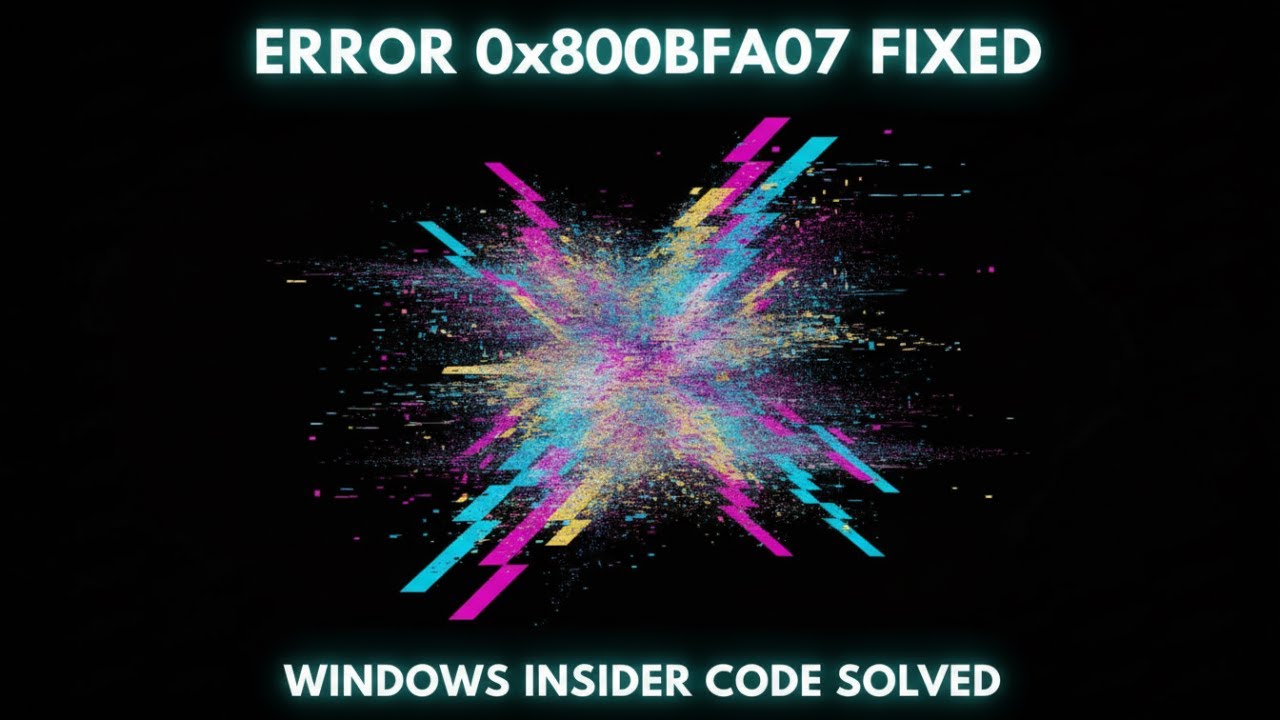 How to Fix Windows Insider Program Error Code 0x800bfa07 &mdash; Step-by-Step Tutorial!