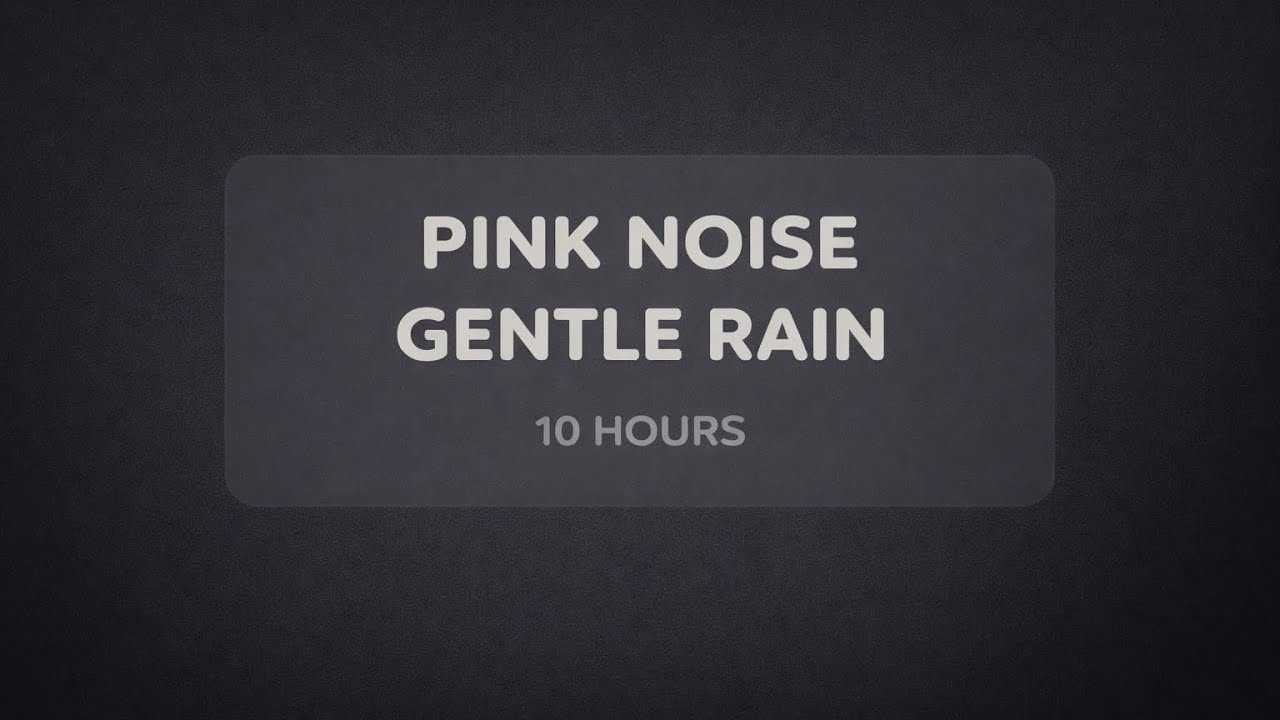 Pink Noise + Gentle Rain for Deep Sleep | 10 Hours Sleep Sounds