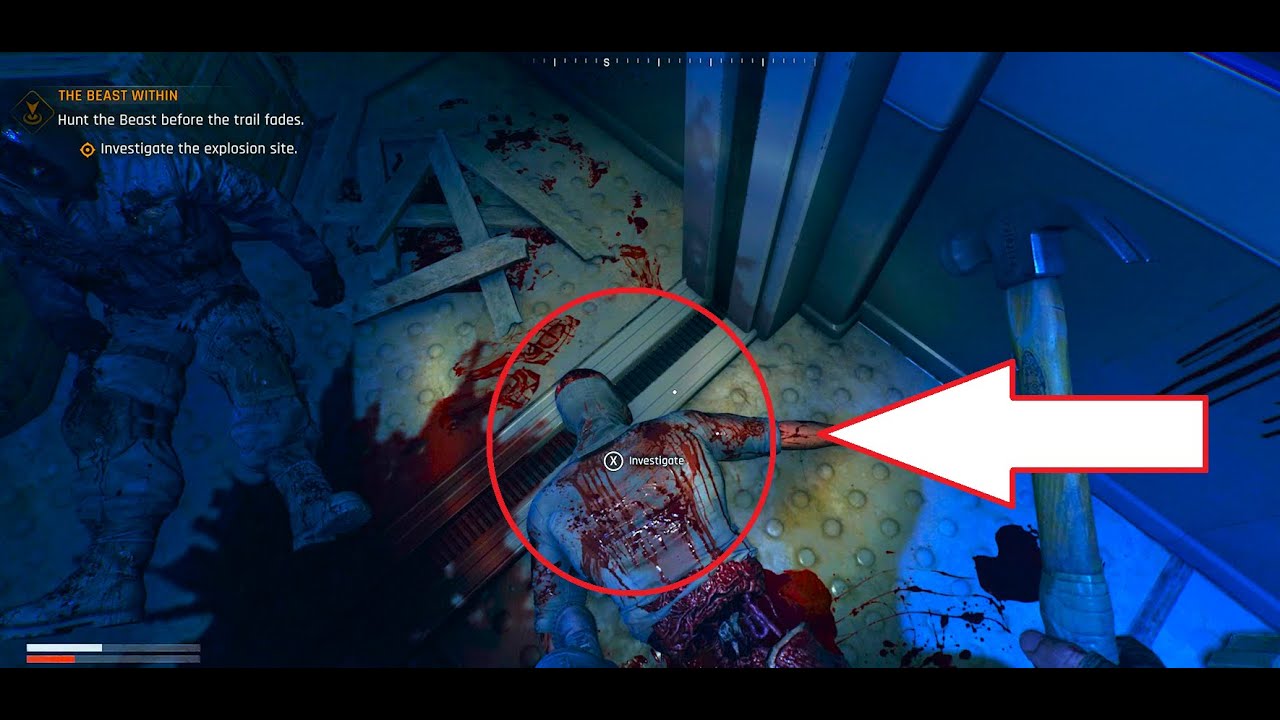 INSIDE AMBULANCE Hunt the Beast before the trail fades Explore the Explosion Site Dying Light Beast