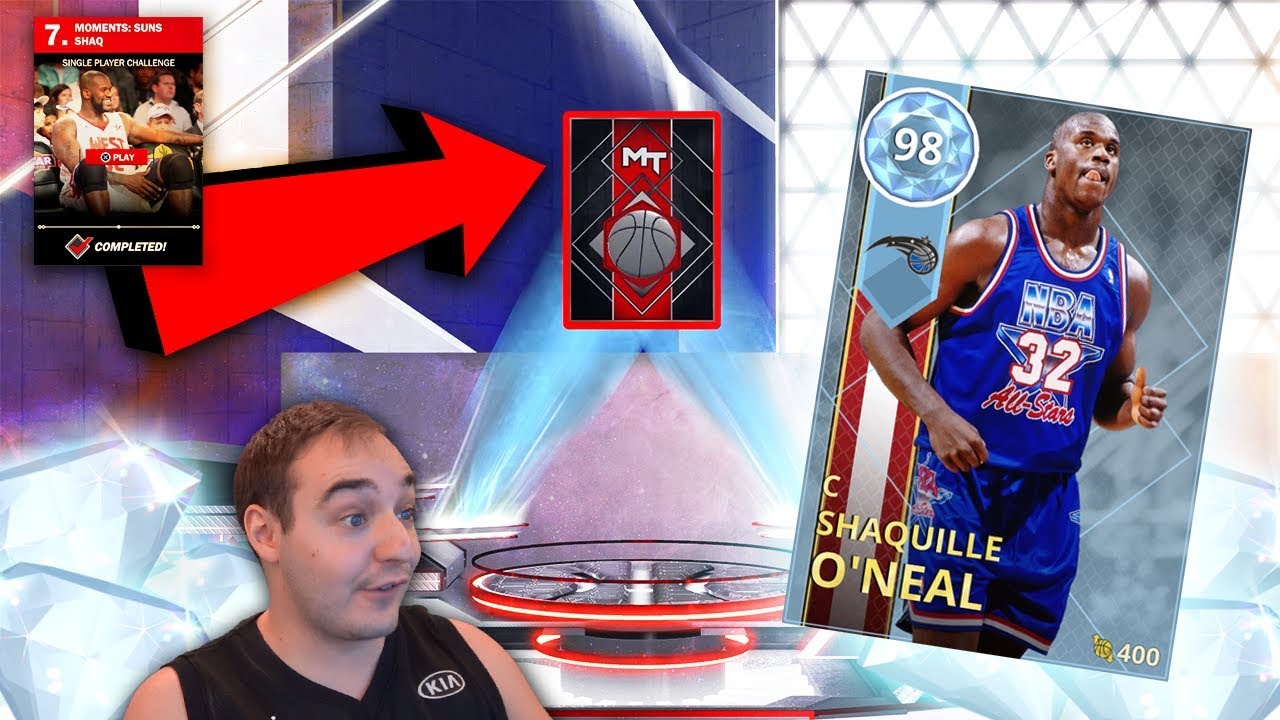 NBA 2K18 My Team FREE 98 OVERALL DIAMOND SHAQ CHALLENGE! WTF!!!