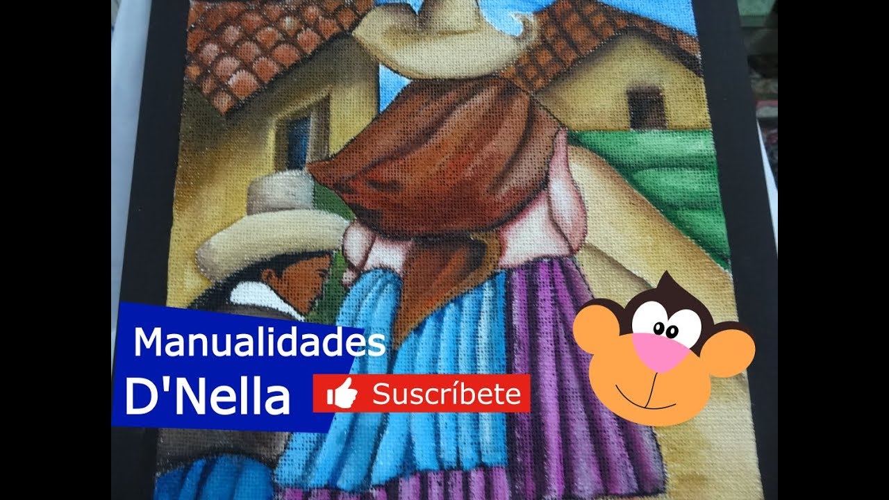 Como Pintar en Yute ó Arpillera Pasó a Pasó,Parte 4 . By.