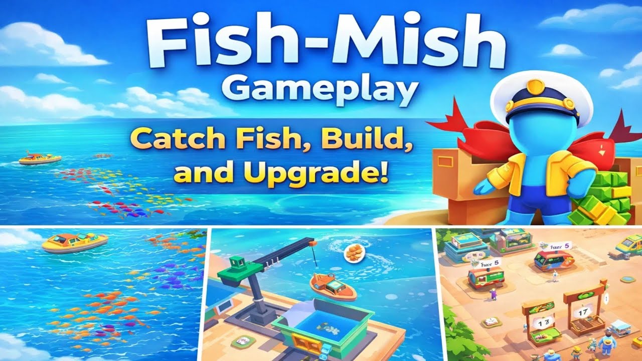 Fish-Mish Gameplay Walkthrough (Android/iOS) | Fishing Tycoon Empire Progression