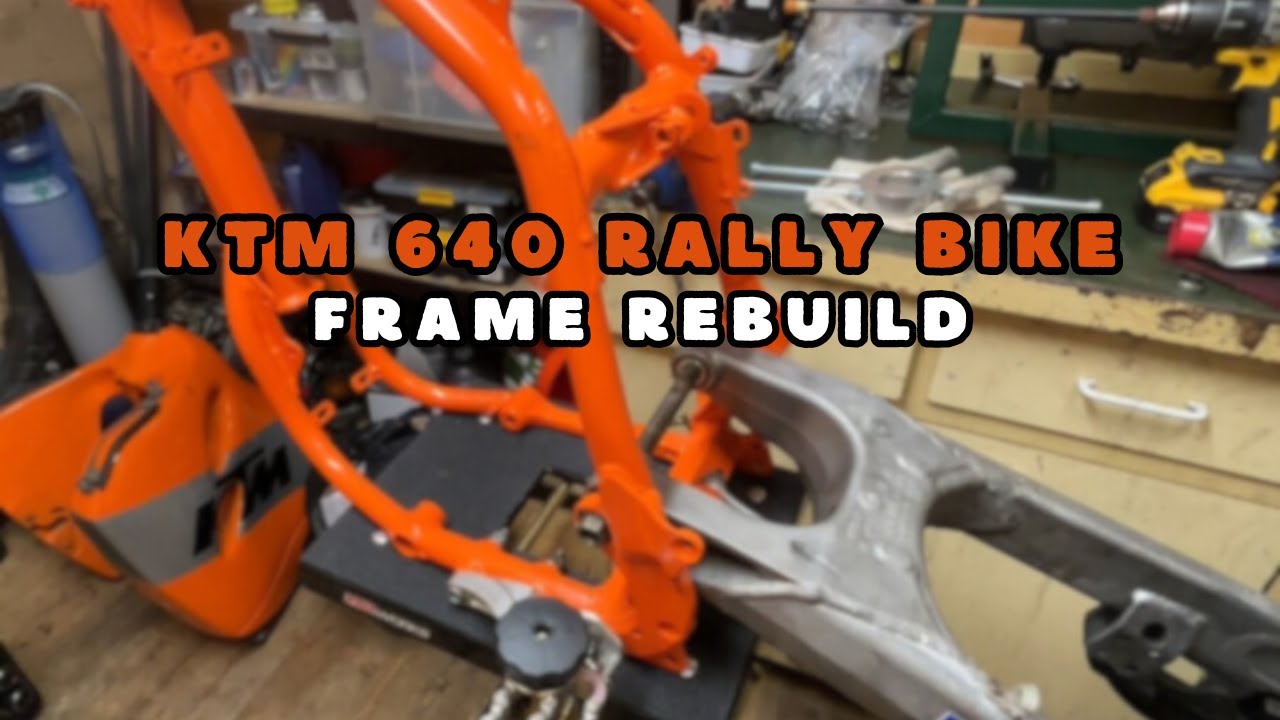 Восстановление рамы KTM 640 Rally – подшипники рулевого управления, маятник и шасси в сборе (эпиз...