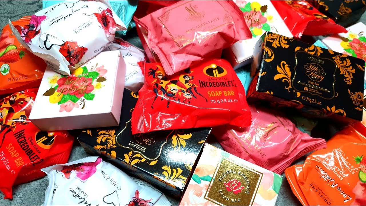 Soap opening HAUL.Unpacking soap.Satisfying video,/ORIFLAME   Асмр распаковка мыла साबुन /비누 병#41