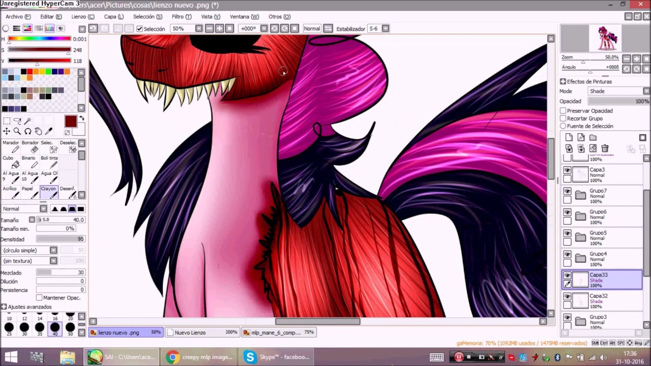 Speedpaint MLP: Leather pinkie Creepypasta MLP