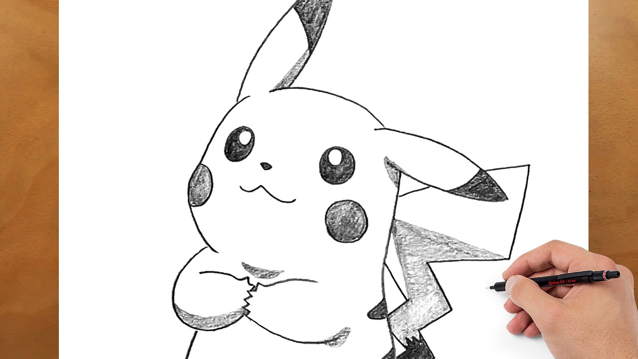 Drawing Pikachu with Pencil ⚡ | Satisfying Anime Art