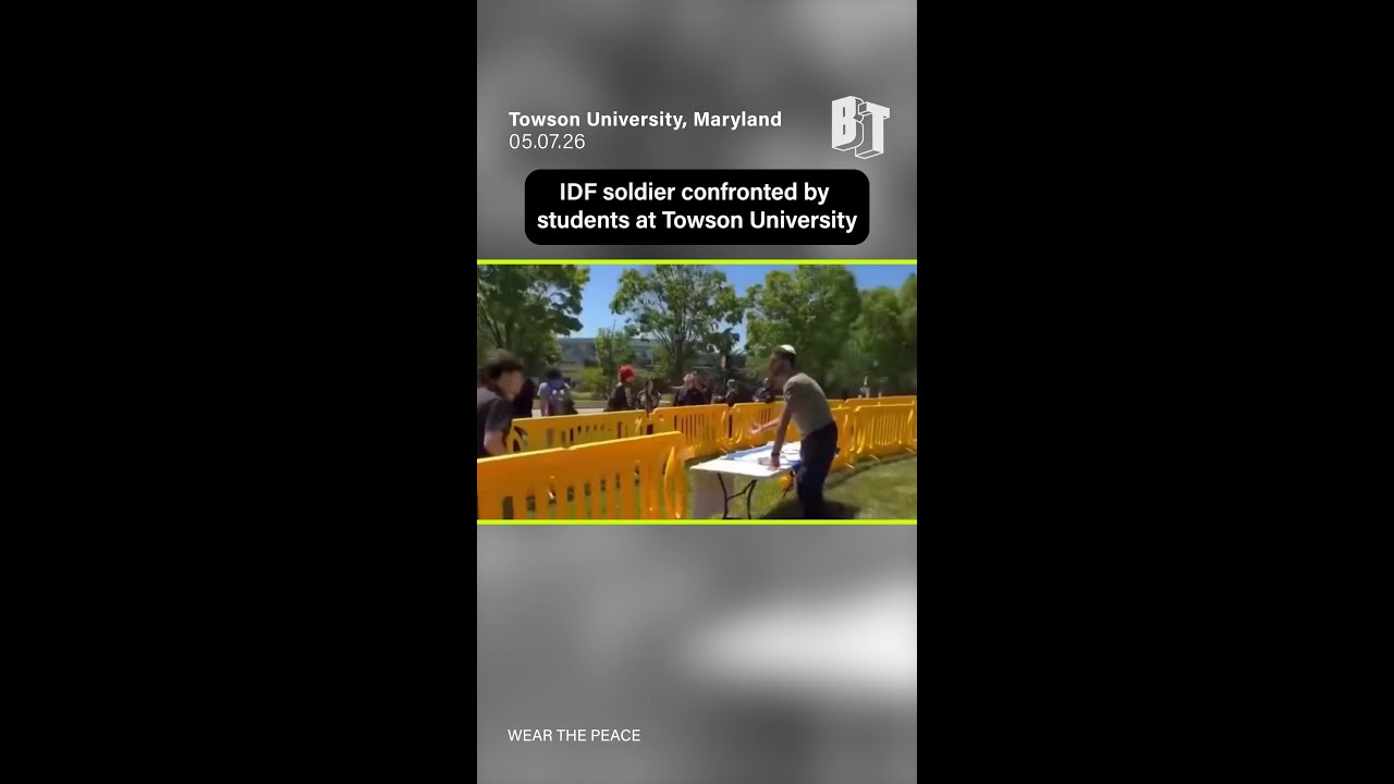 IDF soldier confronted by students at Towson University