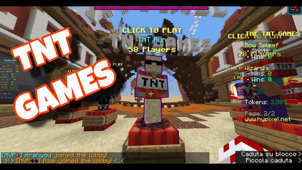 GIOCHIAMO A TNT GAMES SU MINECRAFT- Hypixel ep. 3