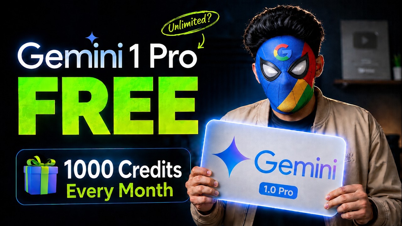 12 Month Gemini Pro Free Activation Guide | 1,000 Monthly AI Credits | Hunaarg