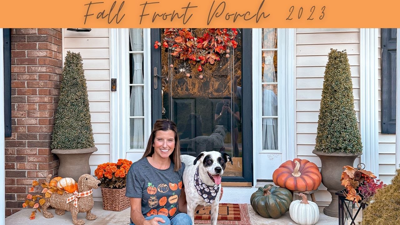 🍂NEW 🍂 FALL 2023 FRONT PORCH CLEAN AND DECORATE WITH ME | SMALL FRONT PORCH DECOR IDEAS