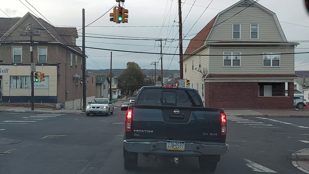 Driving from Wilkes Barre to Plymouth, Pennsylvania
