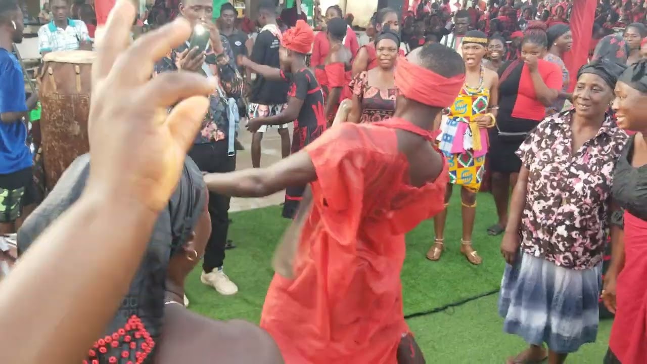 Nana Agyeman performing at gomao jukwa in central region ghana