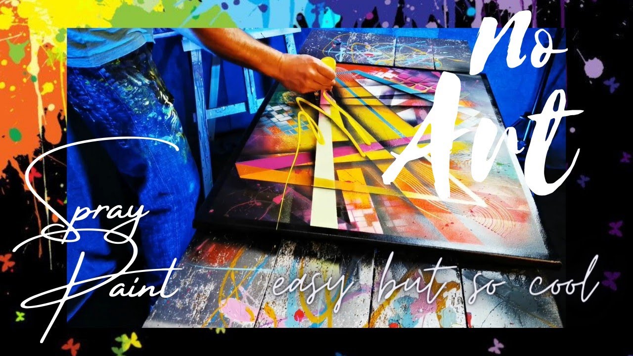 Easy Abstract Painting / Modern /  Acryl / Spray Paint / 