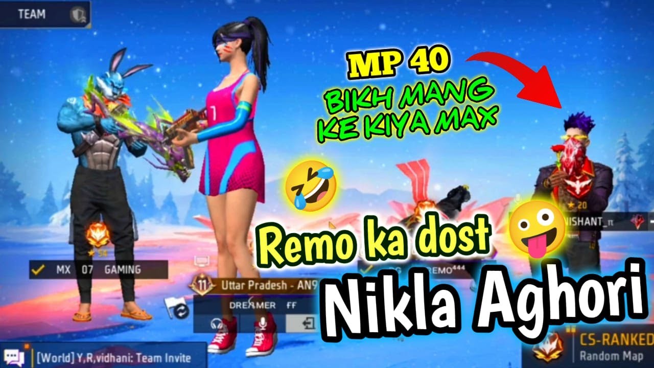 REMO KA DOST NIKLA AGHORI 🤪🤣 | GIRLS VOICE PRANK | DREAMER | Garena Free Fire