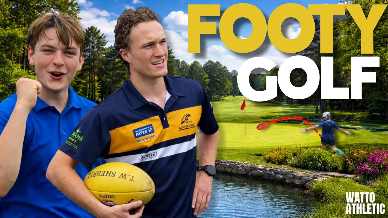 AFL PLAYERS VS FOOTY GOLF CHALLENGE!