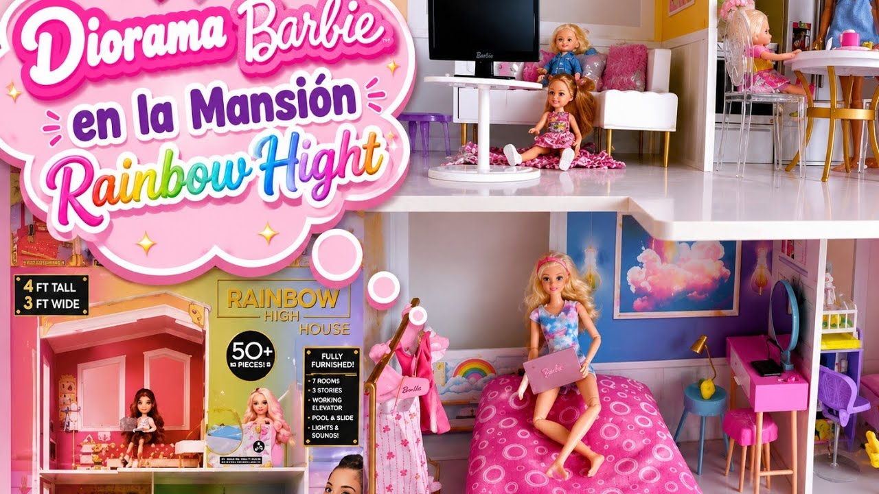 Diorama Barbie 12 : para mi Barbie en la Mansión Rainbow hight #barbie #muñecas #doll 