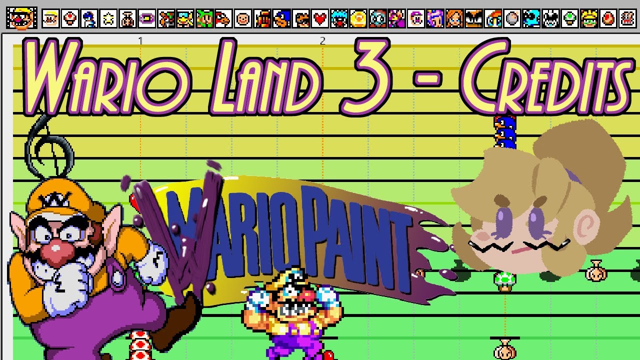 Wario Land 3 - Credits - #WarioPaint - Super Mario Paint