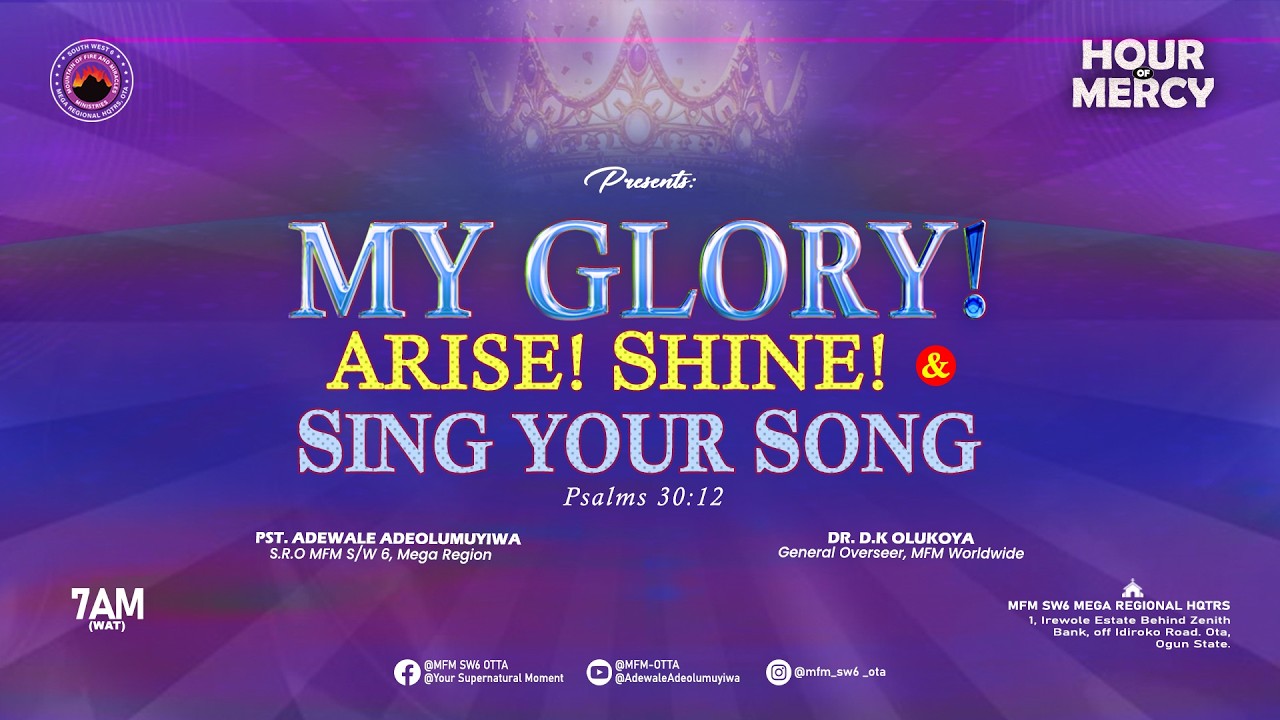 HOUR OF MERCY || MY GLORY ARISE || 18-02-2026 || MFM OTTA